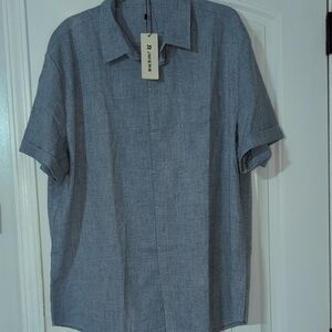 Men's Casual Gray Button Down Shirt